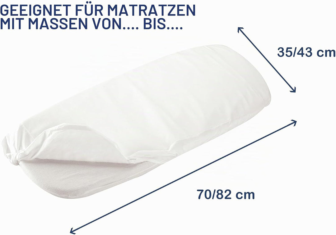 Andy & Helen Bettwäsche-Set für Kinderwagen, Bestickt, Spannbettlaken mit Gummibändern und Kissenbez