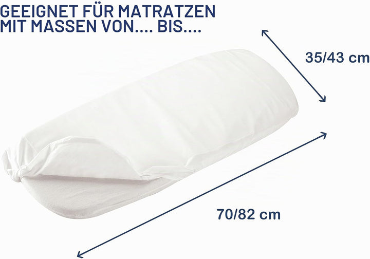 Andy & Helen Bettwäsche-Set für Kinderwagen, Bestickt, Spannbettlaken mit Gummibändern und Kissenbez