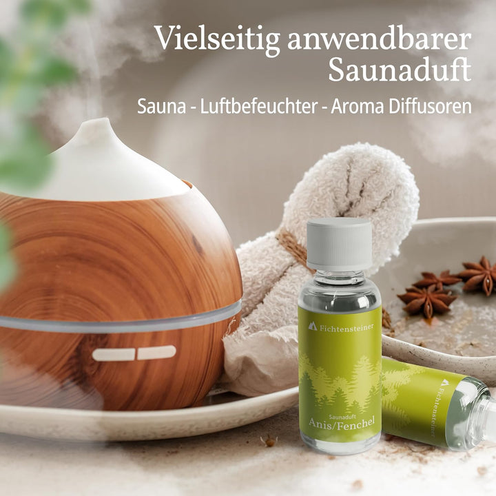 Saunaaufguss Anis/Fenchel - Sauna Aufgussmittel - Ergiebiger Sauna Aufguss für bis zu 100 Sauna Aufg