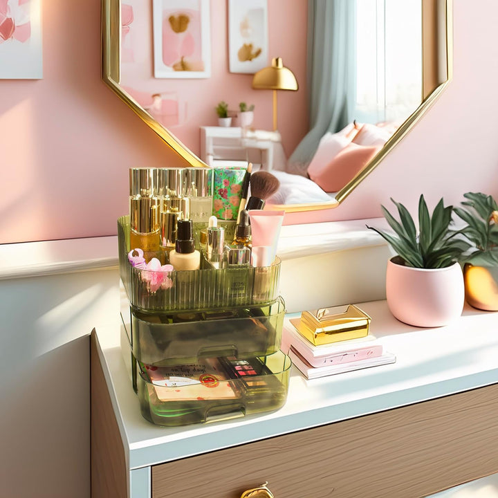 Schminktisch organizer - Make up Organizer mit Schubladen - Kosmetik Organizer - Parfüm Organizer -