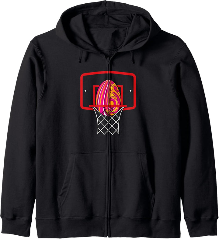 Lustige Ostern Basketball Ei jagen Kinder Jungen Teens Kapuzenjacke