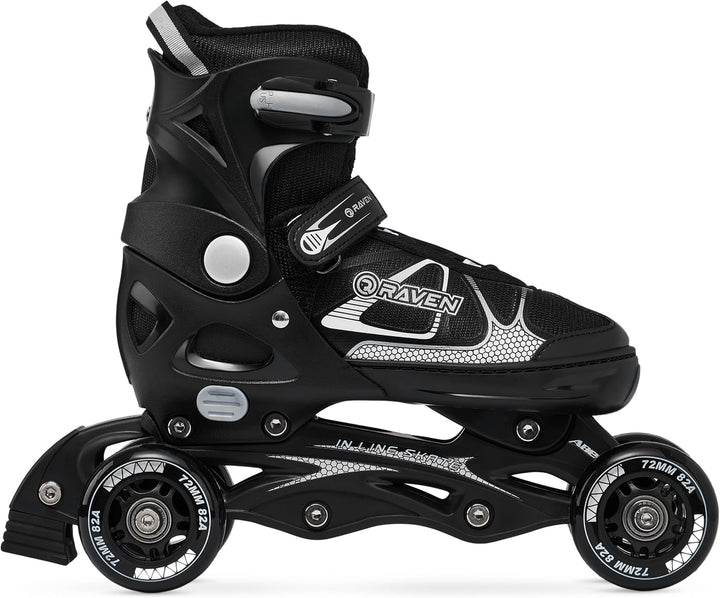 Raven 3in1 Verstellbare Inline Skates Spirit - Inliner Triskates - Rollschuhe - Kugellager Abec7 - S