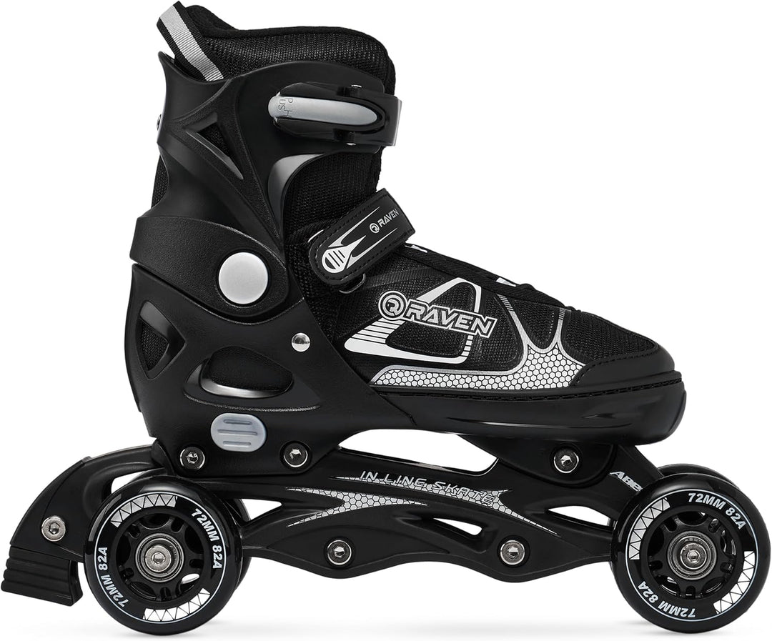 RAVEN 4in1 Inline Skates Triskates Rollschuhe Schlittschuhe Inliner für Kinder und Erwachsene verste