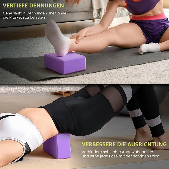 ProsourceFit Uni-Erwachsene Foam Yoga-Blöcke aus Schaumstoff Violett, violett