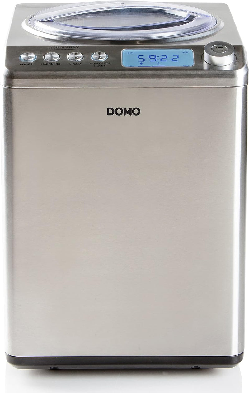 DOMO DO9232I Eismaschine, 18/8 Edelstahl, 2.5 liters