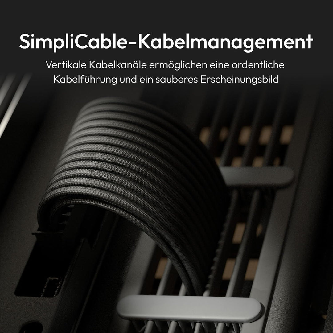 HAVN HS 420 VGPU Dual-Chamber ATX Mid Tower PC Gehäuse Schwarz | PCIe 5.0 Vertical GPU Kit, 11x 140m