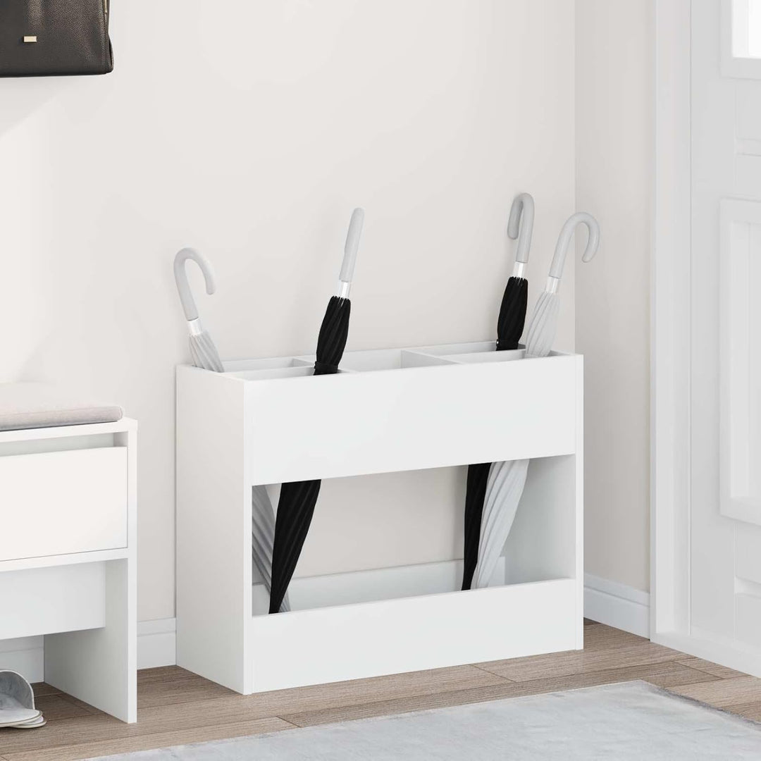 vidaXL Sonnenschirmhalter Weiss 65 x 24 x 50 cm Holzwerkstoff, Flur-Aufbewahrung, rechteckiger Regen