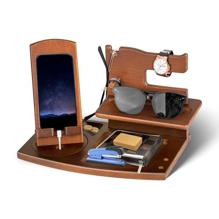 1STKER Weihnachten Geschenke für Männer Geburtstag Holz Telefon Dockingstation Geschenke für Papa Na