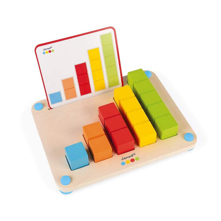 Janod - Essentiel - Zählen - Lernspiel aus Holz Babys und Kleinkinder - Zählen lernen - Farbe auf Wa