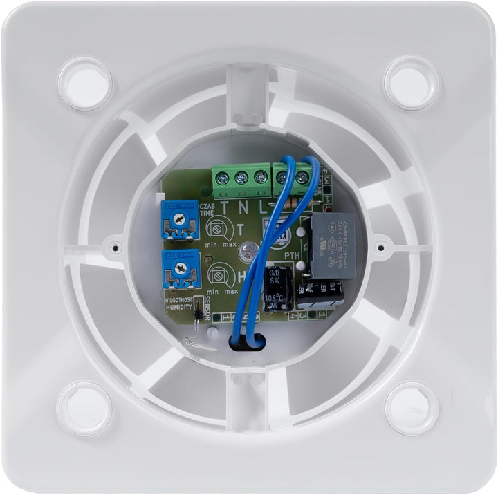 Vent Systems Badlüfter 100mm Weiss Wasserdicht Badventilator mit Feuchtigkeitssensor und Timer - IPX
