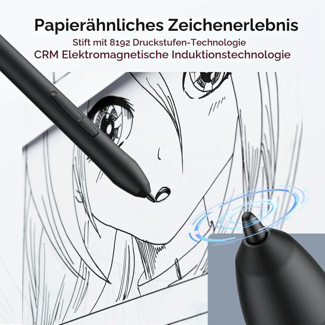 UGEE M708 Zeichentablett für PC, 10 x6 Zoll Grafiktablett ohne Display, 8192 Druckstufen, 266RPS OSU