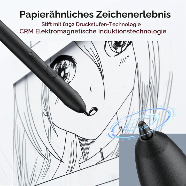 UGEE M708 Zeichentablett für PC, 10 x6 Zoll Grafiktablett ohne Display, 8192 Druckstufen, 266RPS OSU
