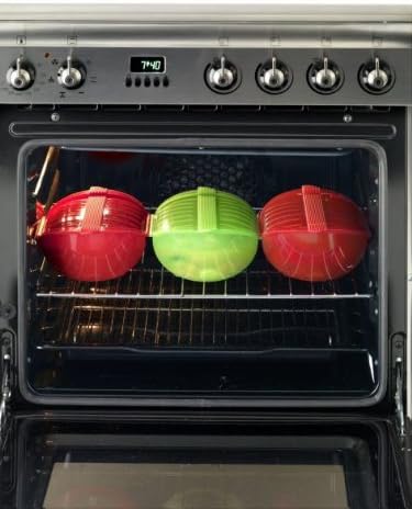 Lékué Dampfbox mit Einlegeboden, 3–4 Personen, 1000 ml, Platin-Silikon, rot Rot 1000 ml, Rot 1000 ml
