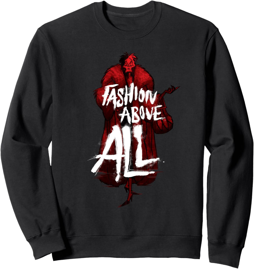 Disney Villains Fashion Above All Cruella De Vil Sweatshirt