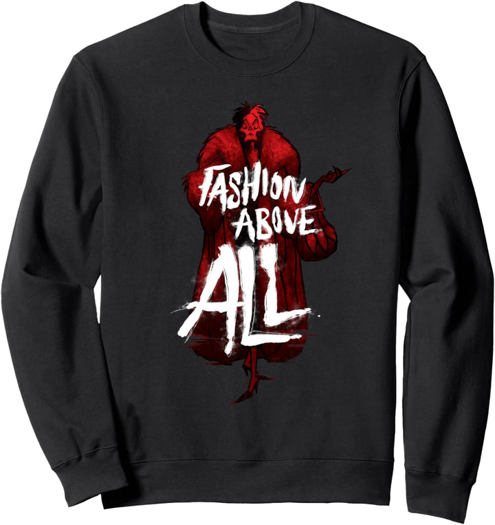 Disney Villains Fashion Above All Cruella De Vil Sweatshirt