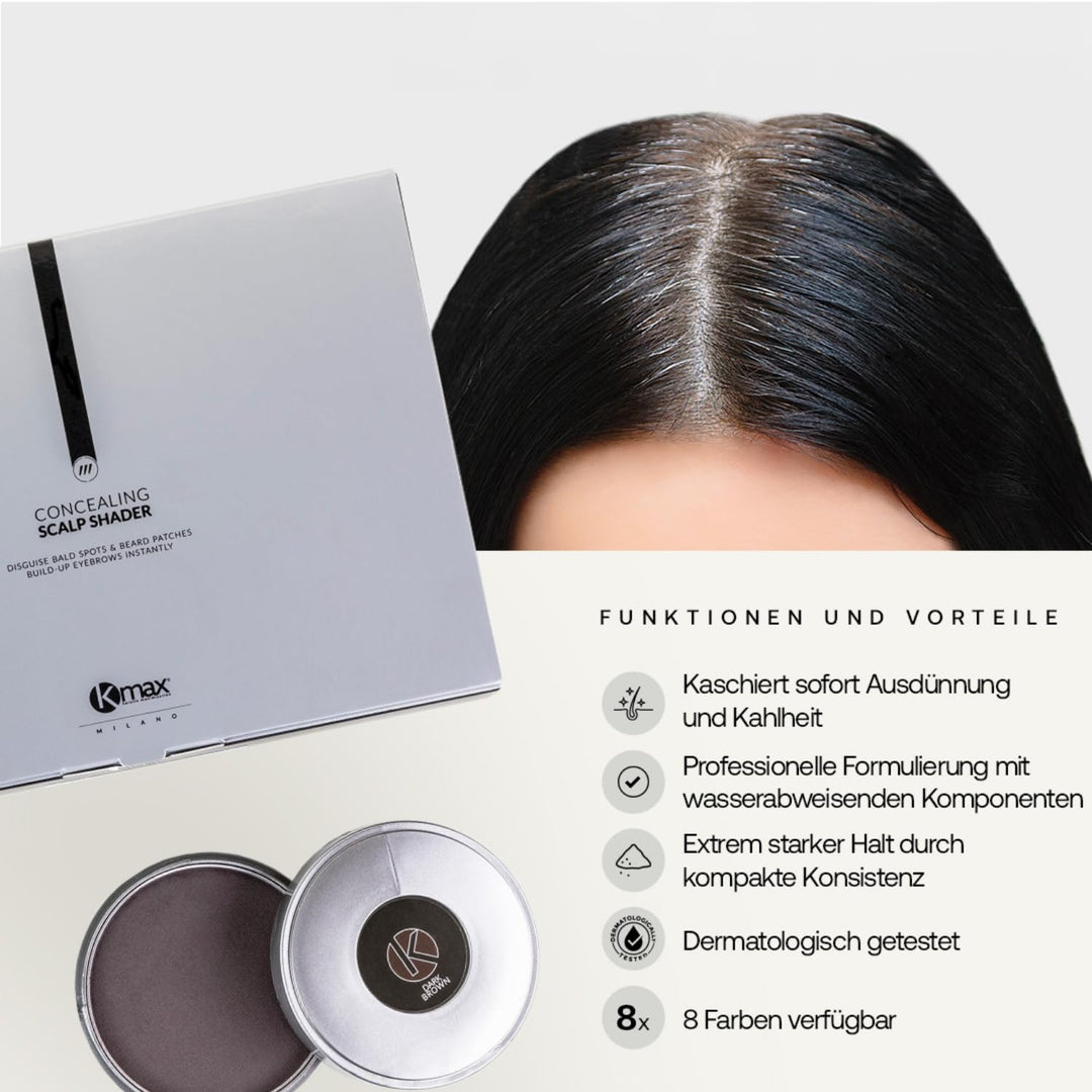 Kmax Scalp Shader - Haarpuder, Lidschatten für Haare, Foundation Deckende Kopfhaut, für einen Effekt
