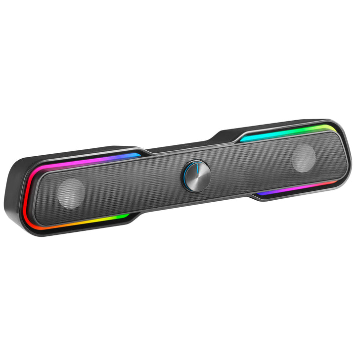 Mars Gaming MSBX Schwarz, RGB Soundbar, Bluethooth 5.0+Jack 3.5, DSP Sound 10W, MSBX