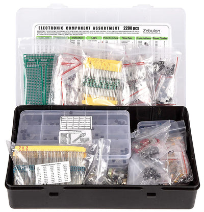 Elektronische Komponenten Sortiment Box, Widerstand, Kondensator, Drossel, IC, Diode, Transistor, Pl