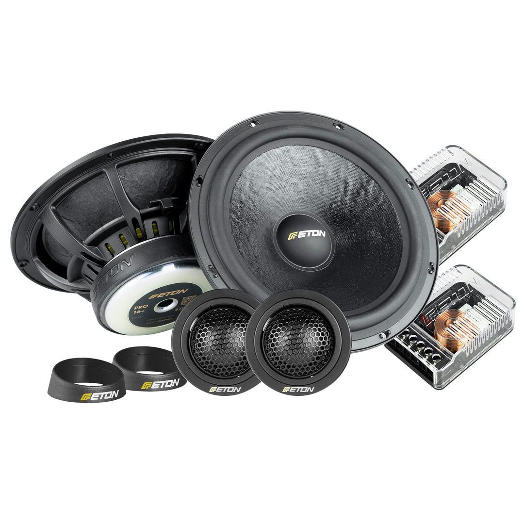 ETON PRO 16+ – High End 16,5 cm / 6,5 Zoll 2-Wege Komponenten System, Auto Lautsprecher Made in Germ