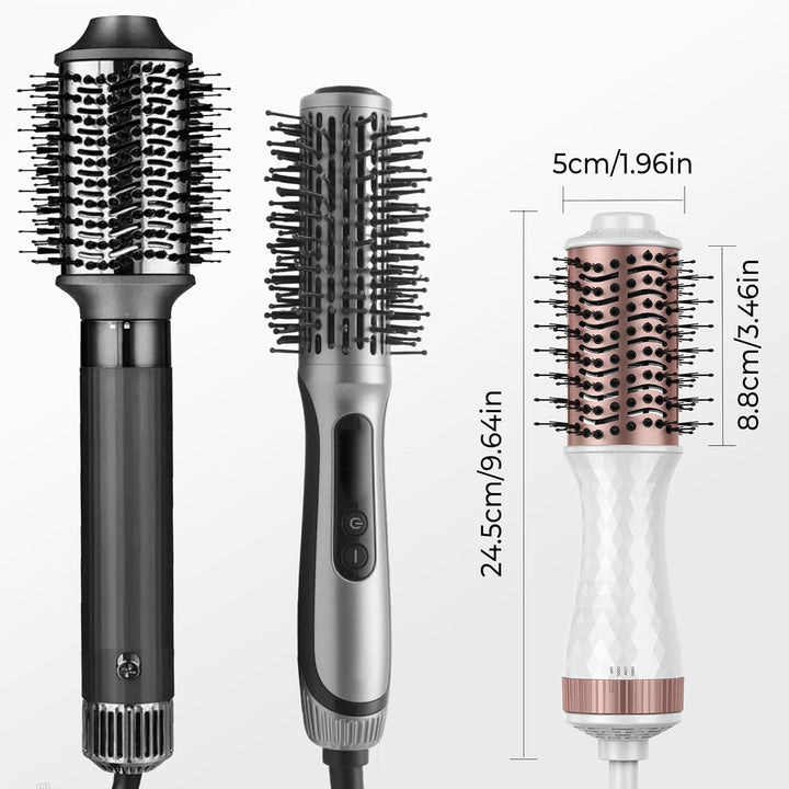 Fönbürste MINI Warmluftbürste Rundbürstenföhn MINI, Haarbürste elektrisch, Travel 4-in-1 Haarföhn Bü