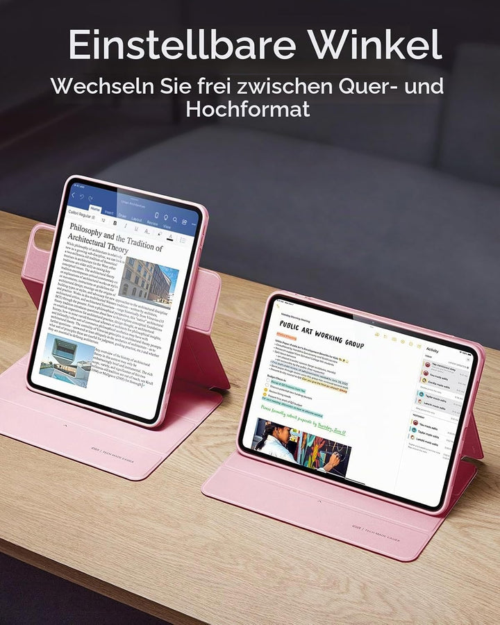 ESR für iPad Air 13 Zoll M2 Hülle, iPad Air 2024 Hülle mit Stifthalter, abnehmbare magnetische Abdec
