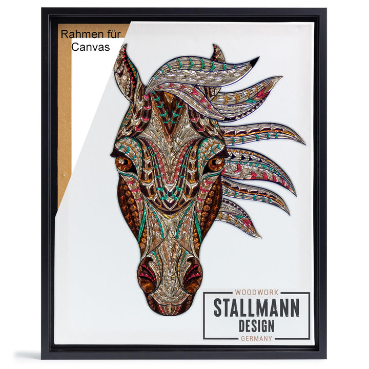 Stallmann Design Schattenfugenrahmen 33x95 cm schwarz, Bilderrahmen für Leinwandbilder auf Keilrahme