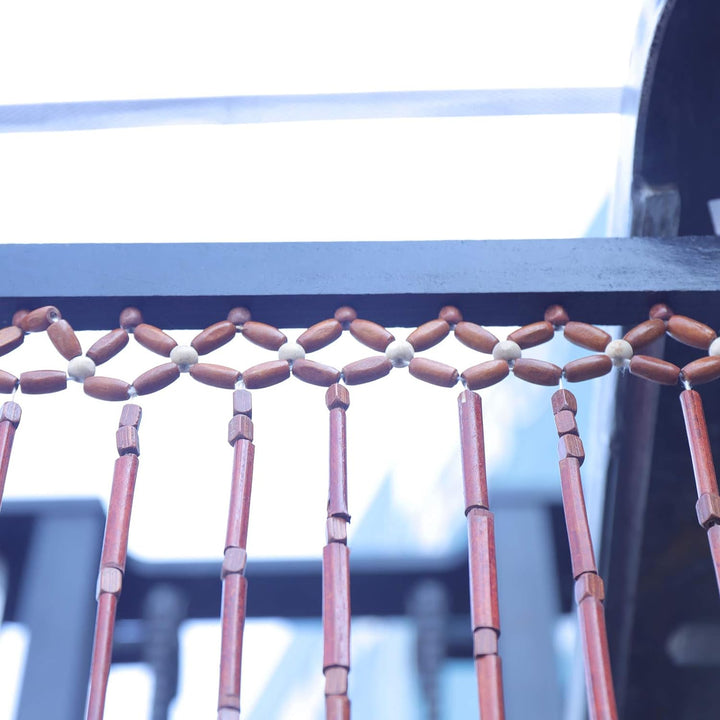 Sindipanda Bambus Bead Vorhang String Tür Vorhänge Perlen Holz Vorhang,Kaffee White,für Raumteiler T
