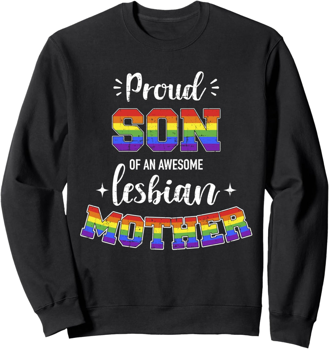 Stolzer Sohn der fantastischen lesbischen Mutter Familie Regenbogen Stolz Sweatshirt