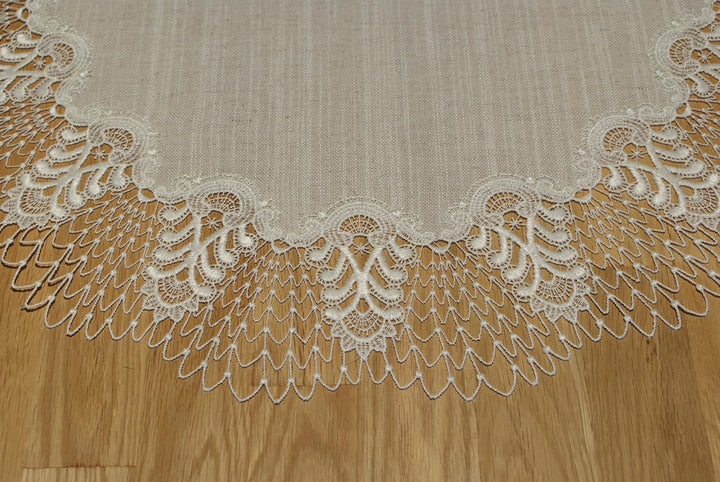 Plauener Spitze by Modespitze 4048L_14_90 Tischdecke Oslo L, Gre 90 cm, rund 90 cm rund, 90 cm rund