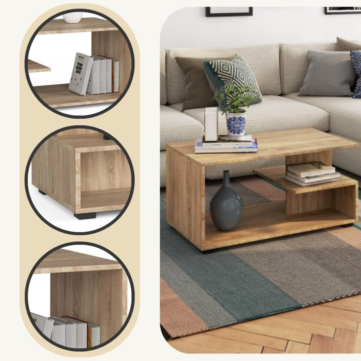 AKORD Couchtisch Holz | Pin 90x45x51cm| Schrank für Wohnzimmer | Schlafzimmer Schrank | Minimalistis