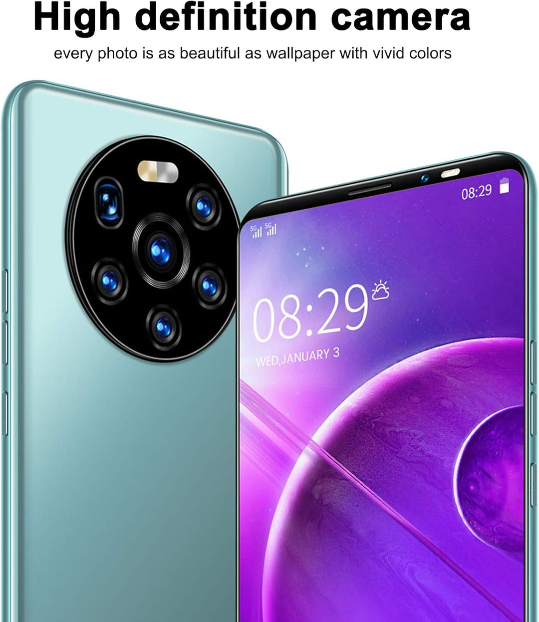 ciciglow Smartphone Ohne Vertrag Günstig, Mate40 pro 3G 5.45 Zoll HD+ Display Mobile Phone 512MB+4GB