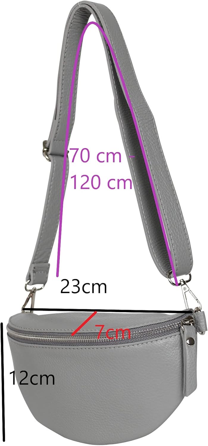 AmbraModa GLX10 - Damen Herren Unisex kleine Hüfttasche Gürteltasche Bauchtasche Umhängetasche aus E
