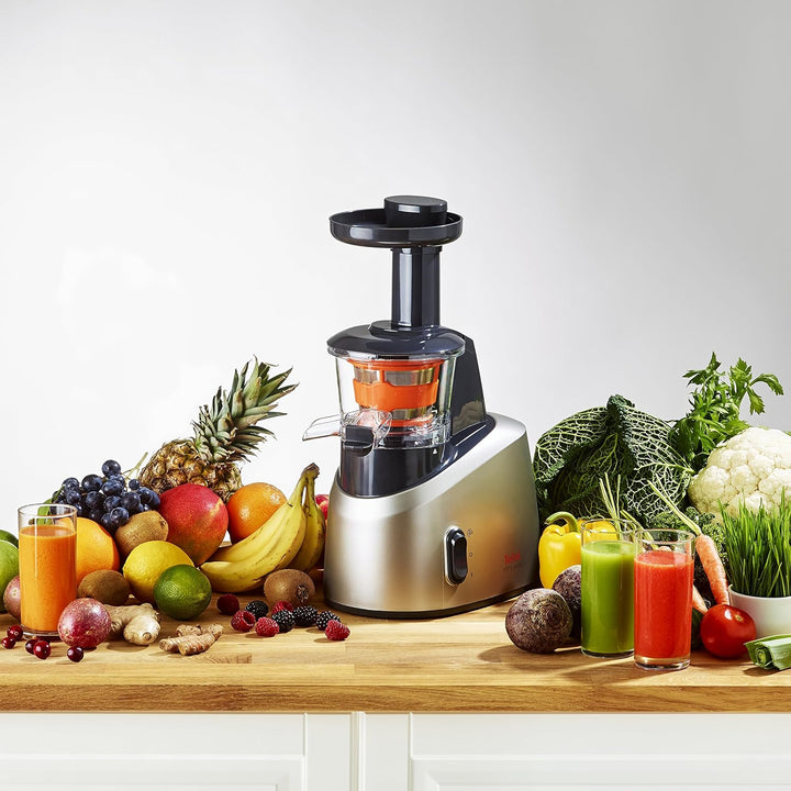 Tefal ZC255B38 Infiny Juice ZC255B Zitruspresse, Edelstahl, Grau, Silber