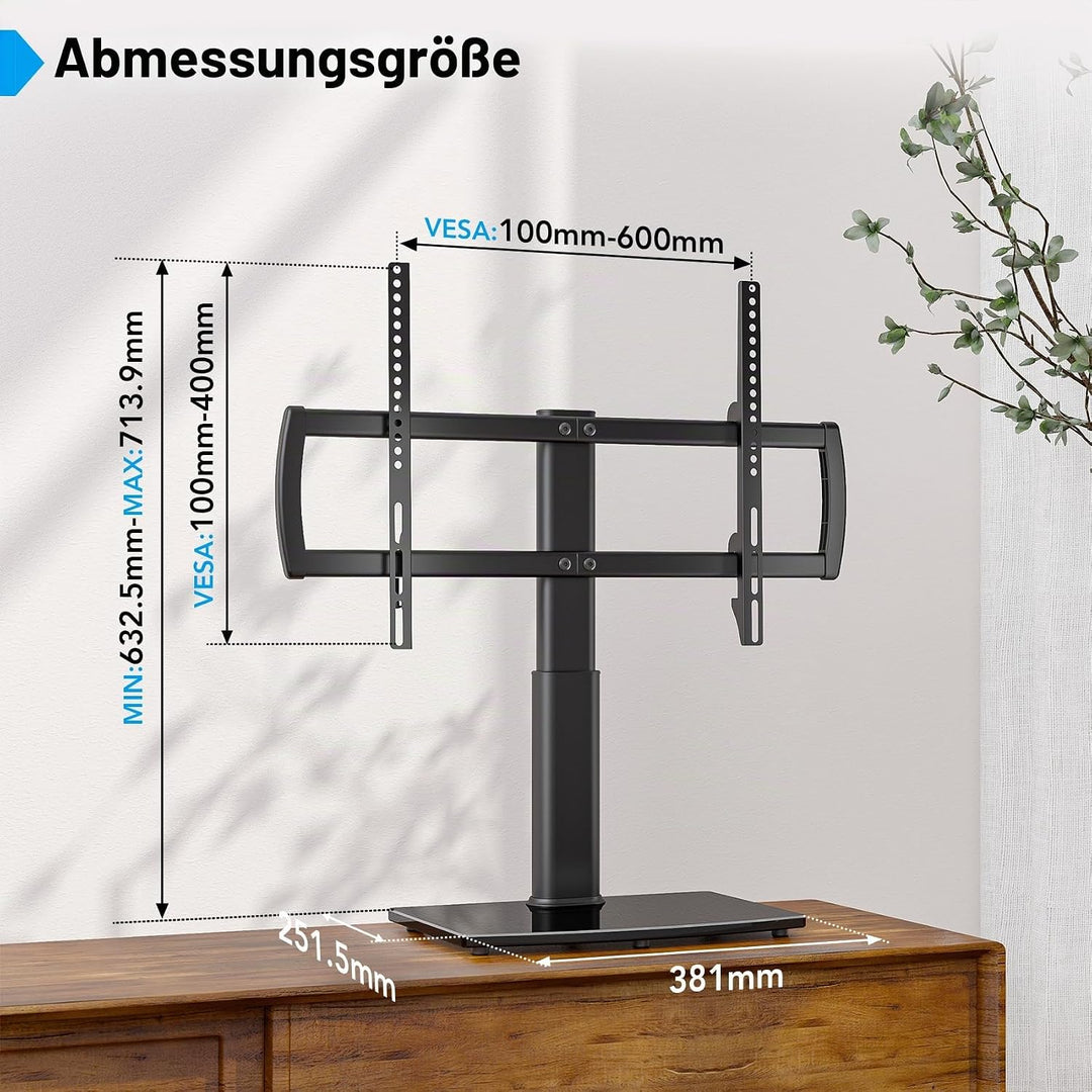 TV Standfuss Universal Höhenverstellbar Ständer für 32-70 Zoll TV Halterung Fernsehständer LCD Flach