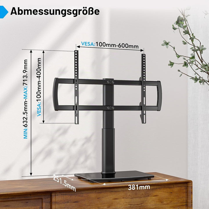TV Standfuss Universal Höhenverstellbar Ständer für 32-70 Zoll TV Halterung Fernsehständer LCD Flach