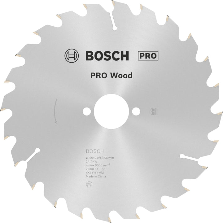 Bosch Professional Kreissägeblatt Optiline Wood (für Holz, 190 x 30 x 2,0 mm, 24 Zähne, Zubehör