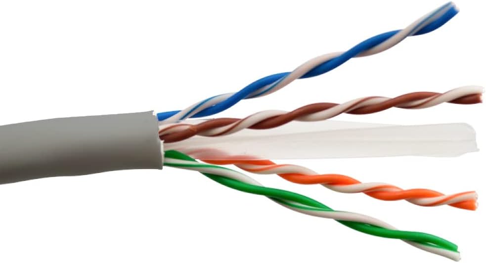 Enthernet LAN Kabel 305 m CAT6e PNI U06 für Internet 1 Gigabit/Überwachungssystem, grau