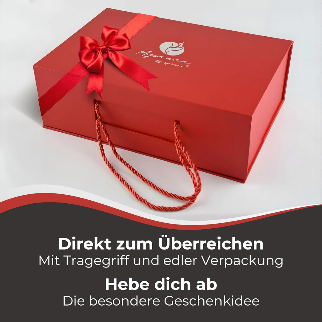 Generisch Espressokocher Geschenkset 6 Tassen – Klassischer Mokapot für Herd – Mokkakanne aus Alumin