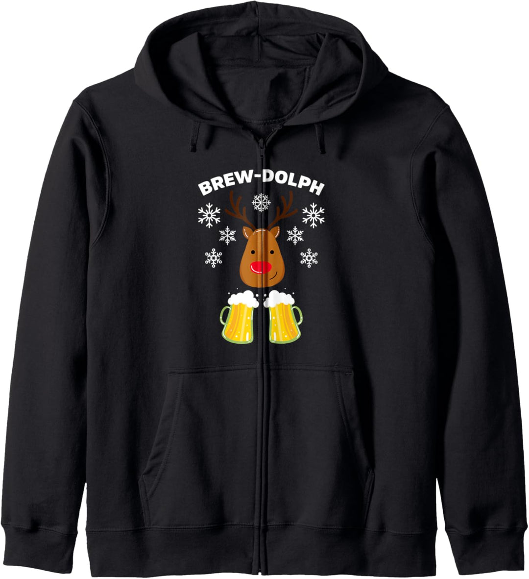 Brew Dolph Funny Reindeer Beer Christmas Kapuzenjacke