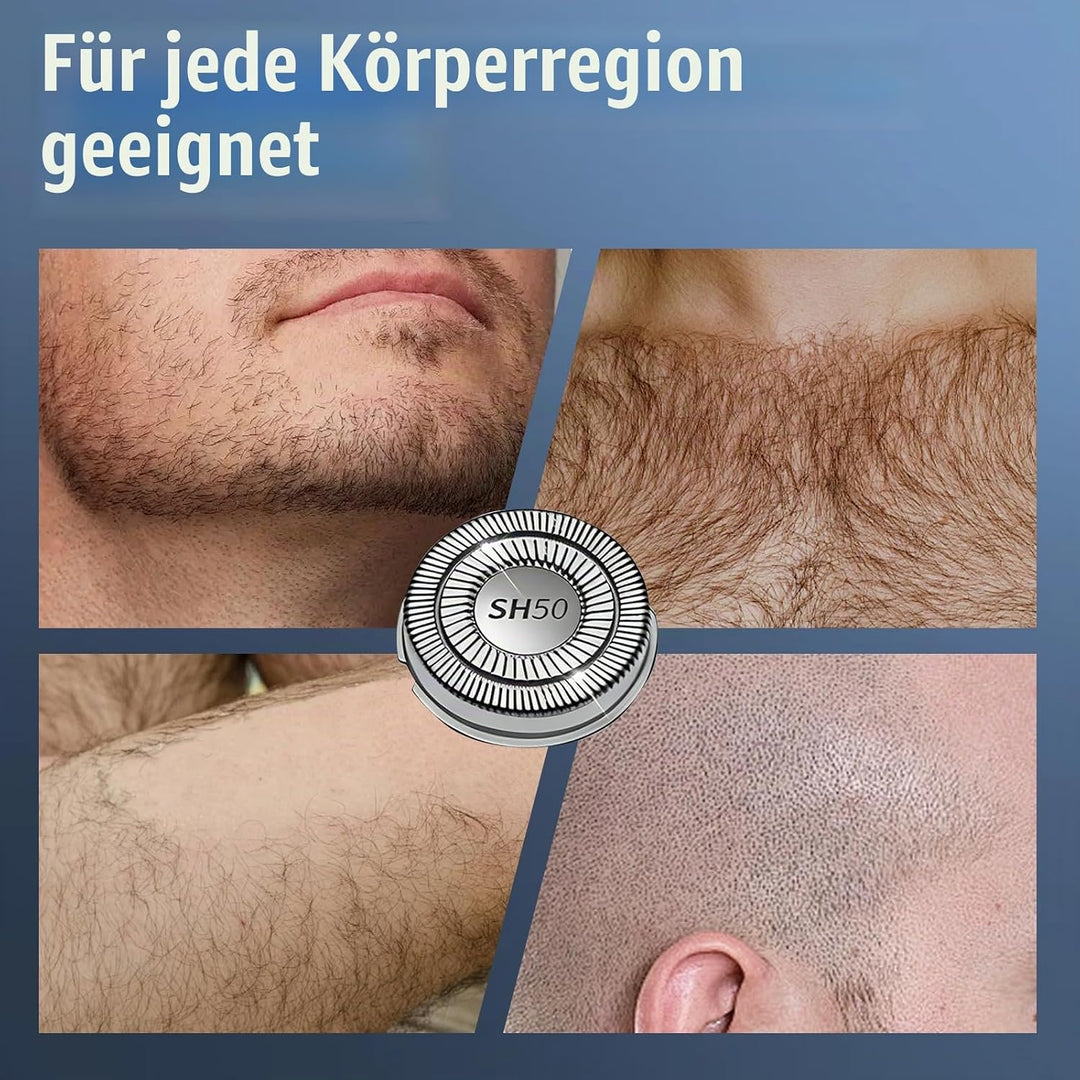 Ersatzköpfe SH50 im 6er-Pack, kompatibel mit Norelco Rasierern der Serie 5000 – Verbesserung mit lan