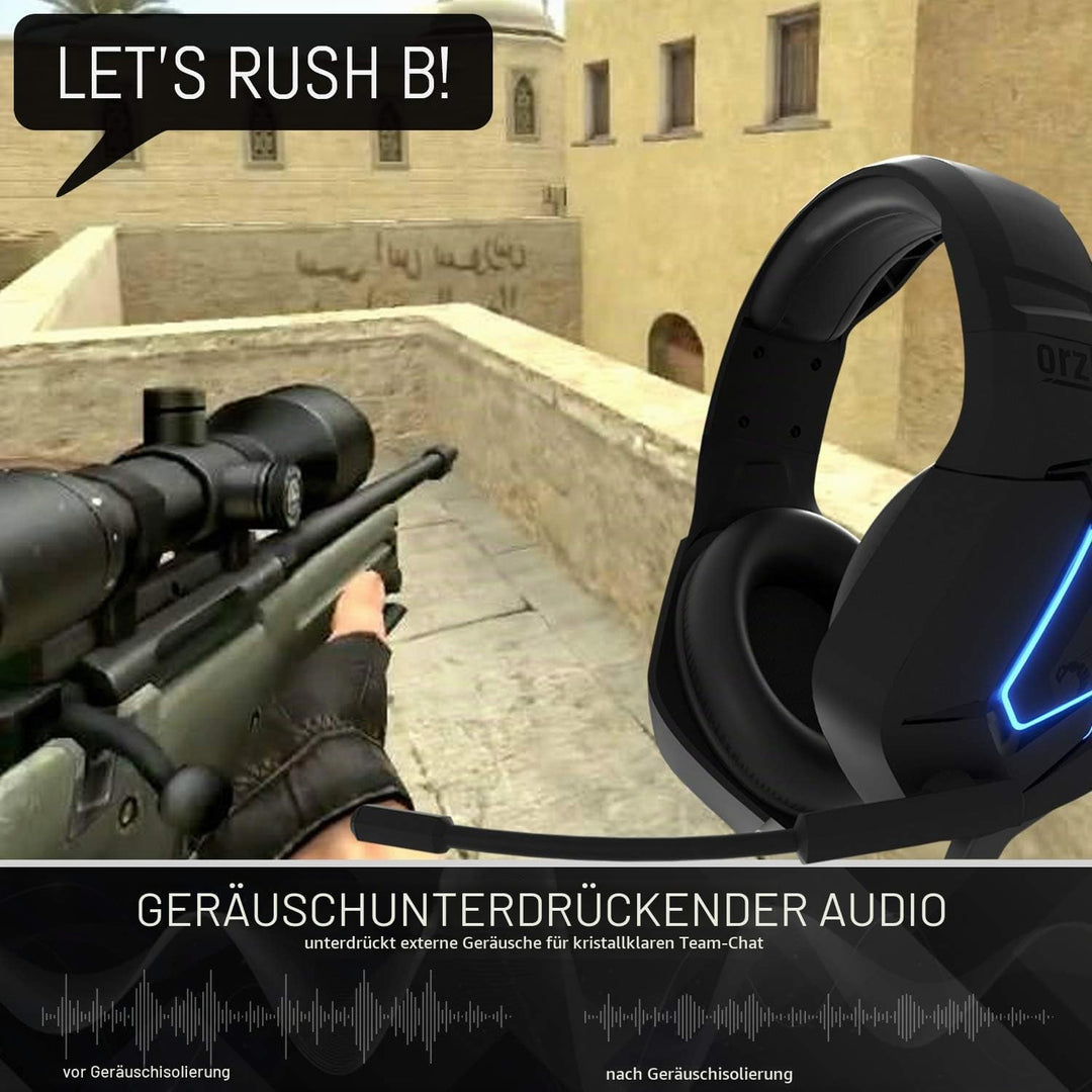 Gaming Headset für PC PS5, Playstation PS4, XBOX SERIES X | S, XBOX ONE,Nintendo Switch,Laptop &amp; Goo