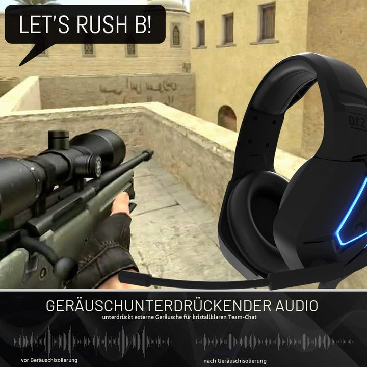 Gaming Headset für PC PS5, Playstation PS4, XBOX SERIES X | S, XBOX ONE,Nintendo Switch,Laptop &amp; Goo