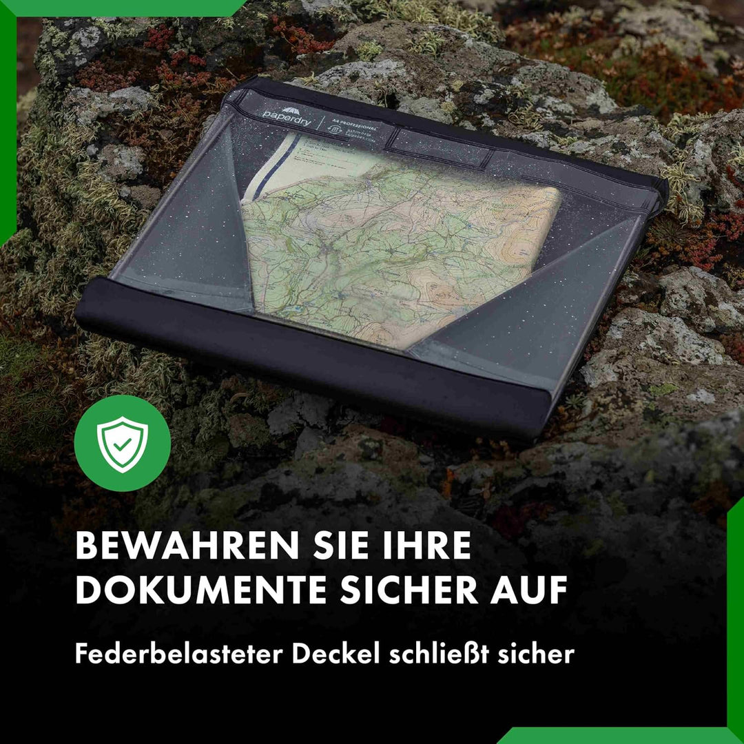A4 Professional Schwarz, Wasserdichtes Klemmbrett Hoch-/Querformat | Kälteschutzmittel, Hochwertiges