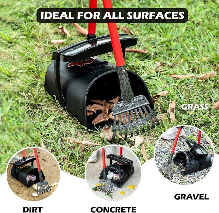 BANORES Pooper Scooper Grosser drehbarer Mülleimer & Rechen für grosse und kleine Hunde, Verwendung