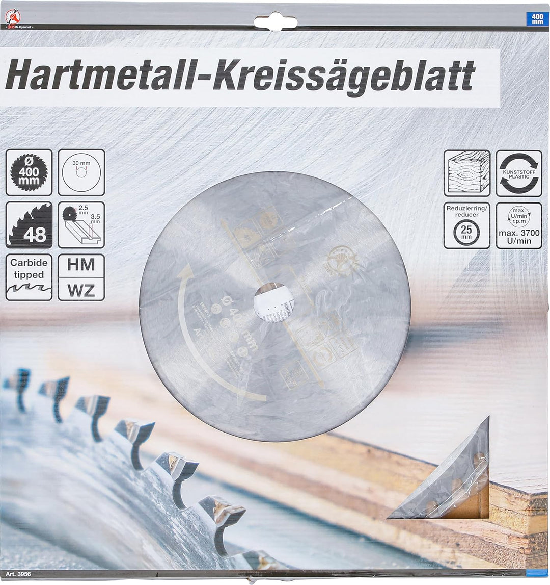 BGS Diy 3956 | Hartmetall-Kreissägeblatt | Ã˜ 400 X 30 X 3,4 Mm | 48 Zähne Ø 400 x 30 x 3,4 mm | 48