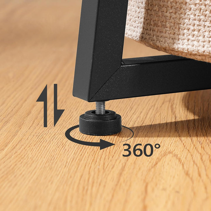 HOOBRO Beistelltisch rund, Kleiner Nachttisch, Sofatisch modern, Couchtisch mit erhöhtem Rand und be