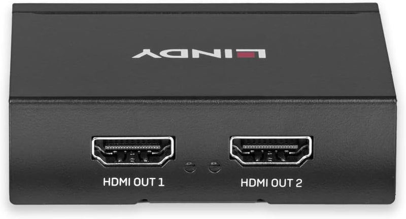 LINDY HDMI 4K Splitter 2 Port 3D, 2160p30 Kompakter Splitter, verteilt ein HDMI-Signal auf zwei Ausg