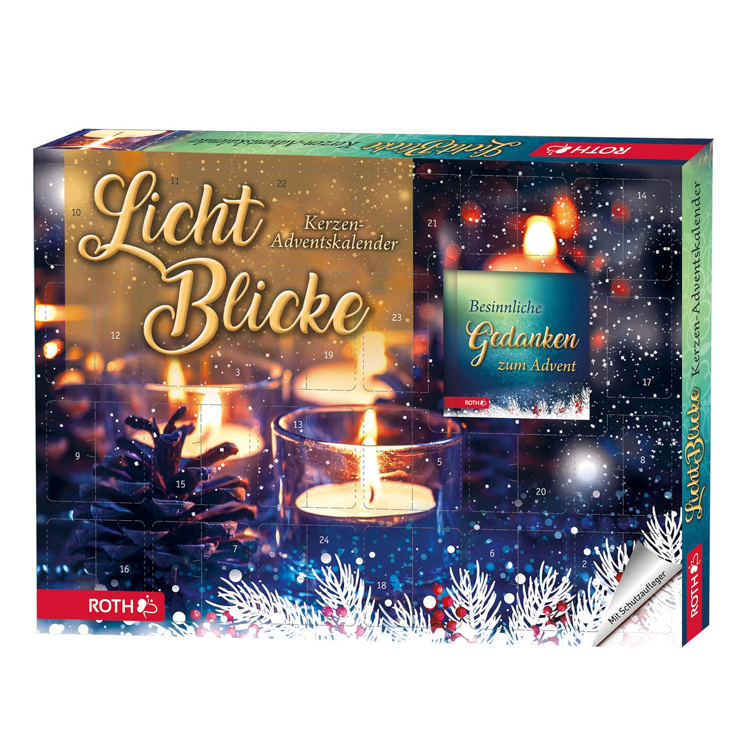 Kerzen-Adventskalender "Lichtblicke": 24 x Kerzenschein im Advent und Sprüche-Buch, Lichtblicke