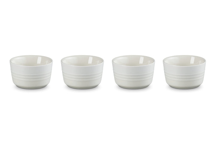 Le Creuset 4-er Set Mini Förmchen aus Steinzeug, Meringue, 79109107160000 4er-Set Meringue, 4er-Set