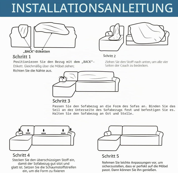 JHLD Sofabezug L Form, Stretch Sofabezug Samt L-förmiger Sofabezug Weiche Anti-rutsch Sofa Überwürfe